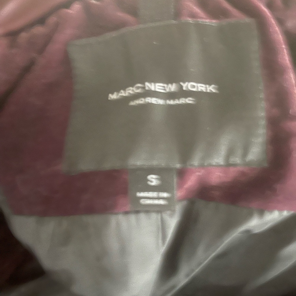 Marc New York Women's Burgundy Puffer Vest with Fur Trim - Picture 12 of 12